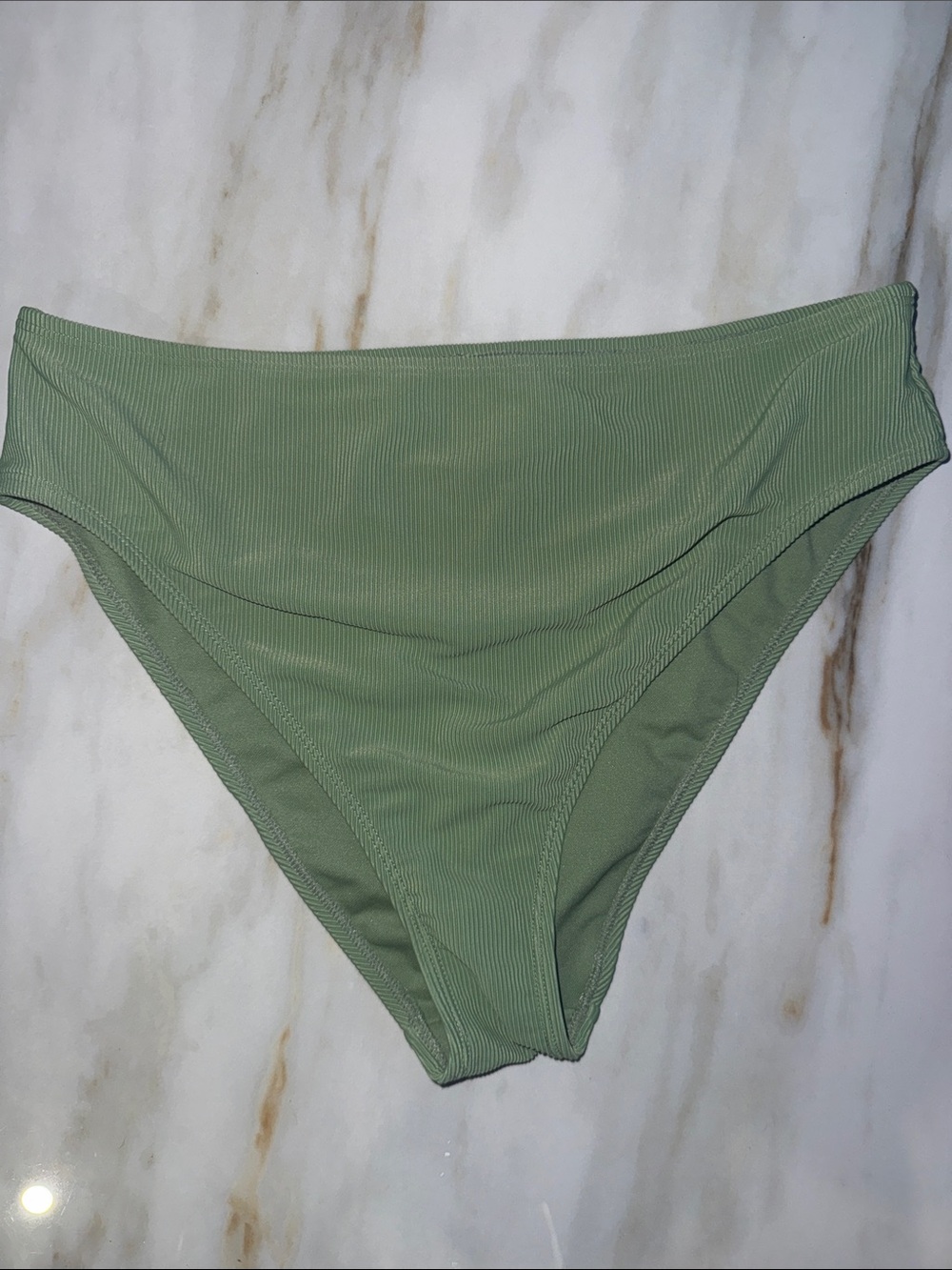 wild fable Ribbed High-Waist Bikini Bottom in Sage